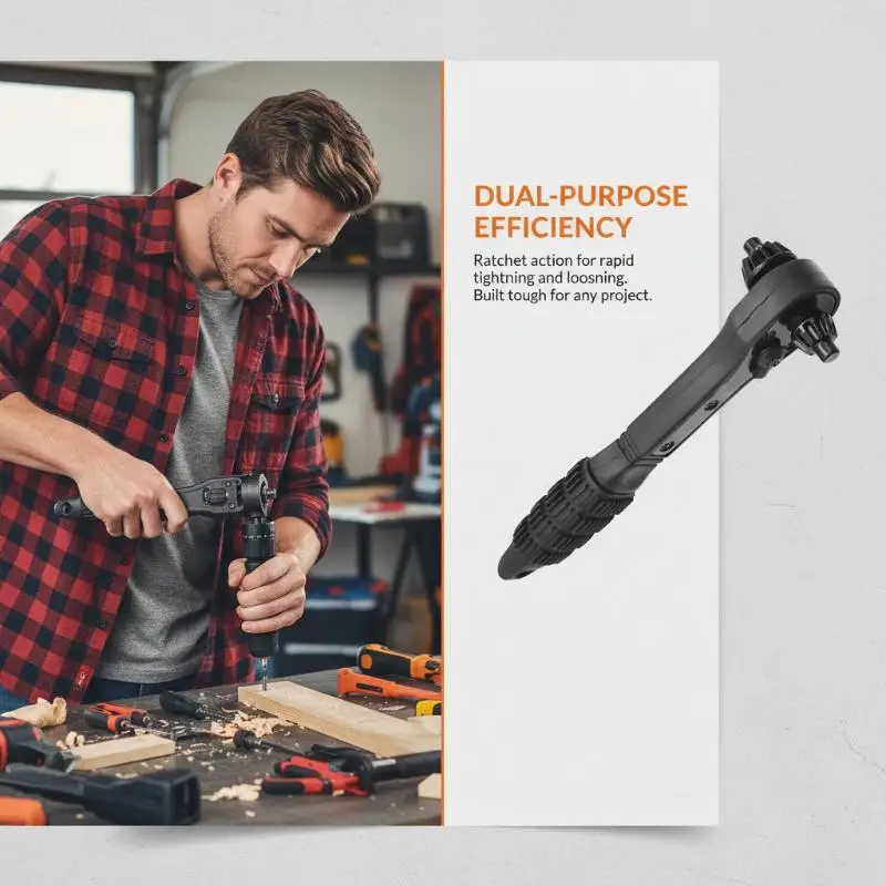 1 Set For Power Tools Multifunctional 2-in-1 Drill Chuck Key Wrench Universal Two-Way Drill Chuck Key WrenchUniversal Box