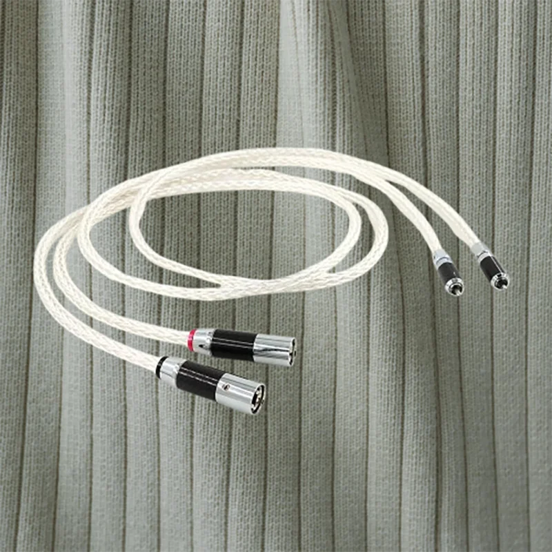 

Premium OCC Silver-Plated XLR Balanced Interconnect with RCA-XLR Hybrid Adapter & 8AG Twisted Pair