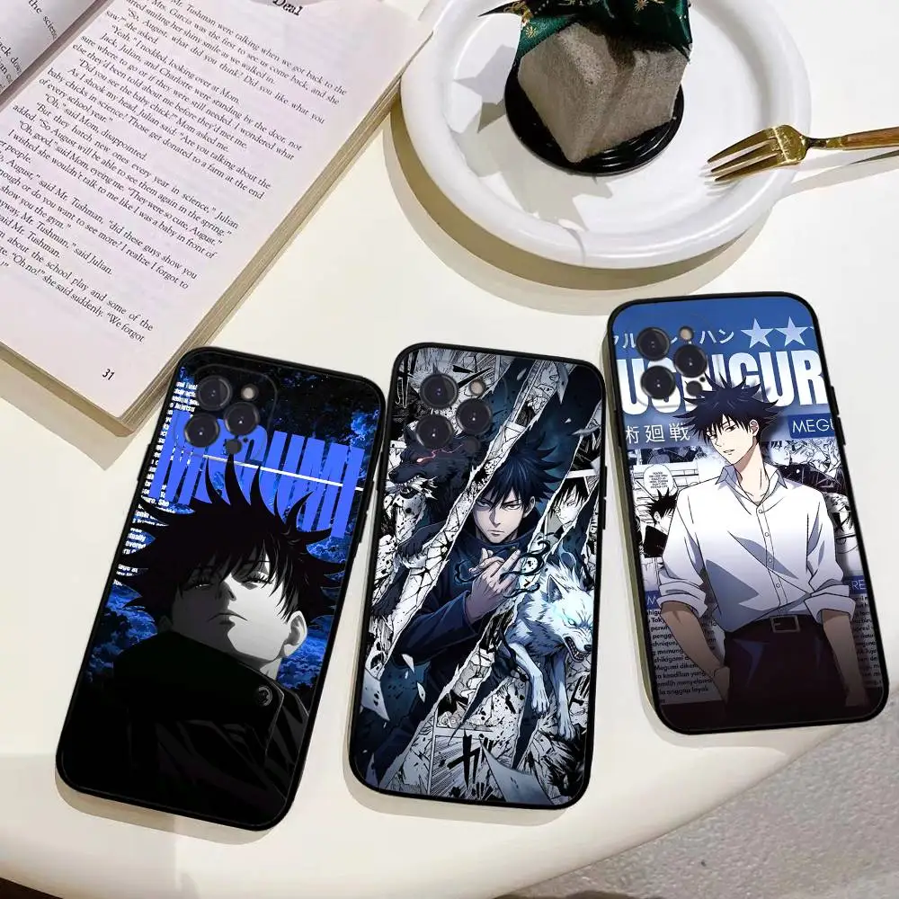Anime Fushiguro Megumi Jujutsu Kaisen Phone Case For Iphone 17 16 15 16e 14 13 12 11 Pro Max Plus Case Cover Coque