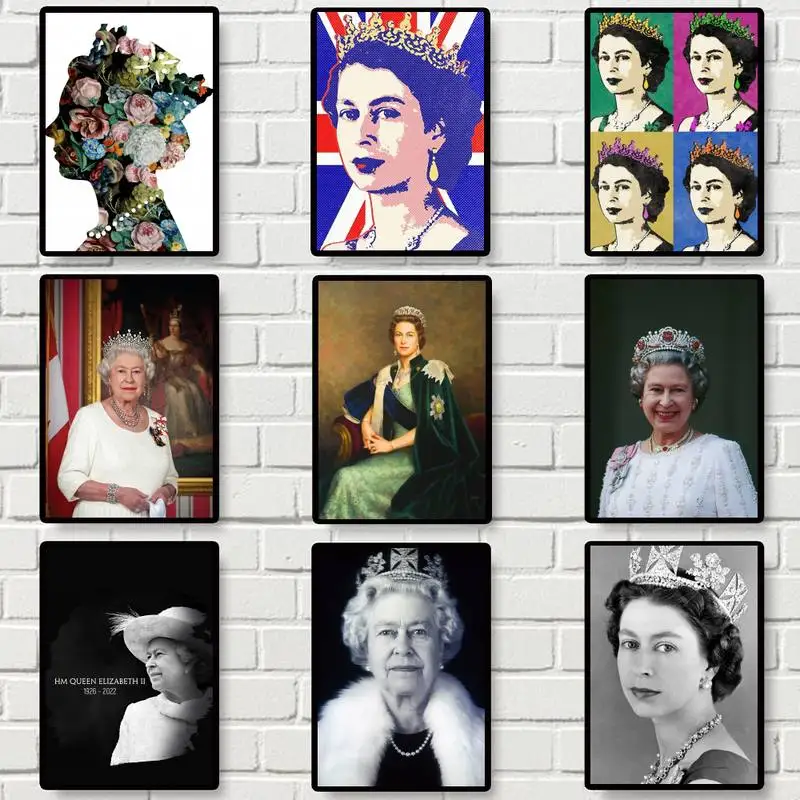 England Queen Elizabeth II POSTER Posters Prints Wall Pictures Living Room Home Decoration