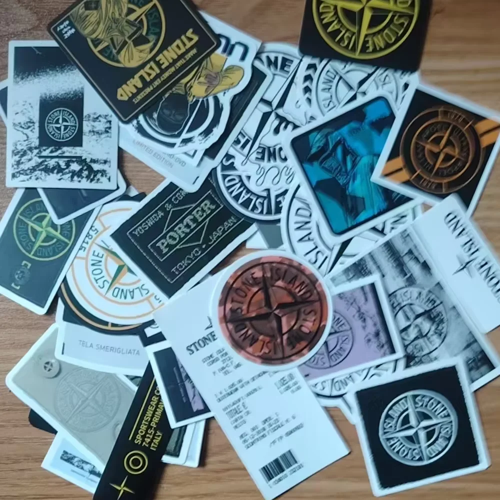34/50pcs various trendy and cool waterproof skateboard car stickers