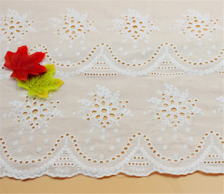 Lace Trim Applique for Costume, White Ribbon, Cotton Fabric, Home Textiles, Sewing Cloth, 3Yards, RS2013