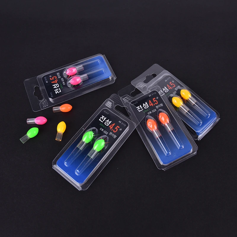 1/2PCS Night Fishing Luminous Float C4r35 Battery Operated LED Float For Dark Water Fishing Float Light Fishing Akcesories