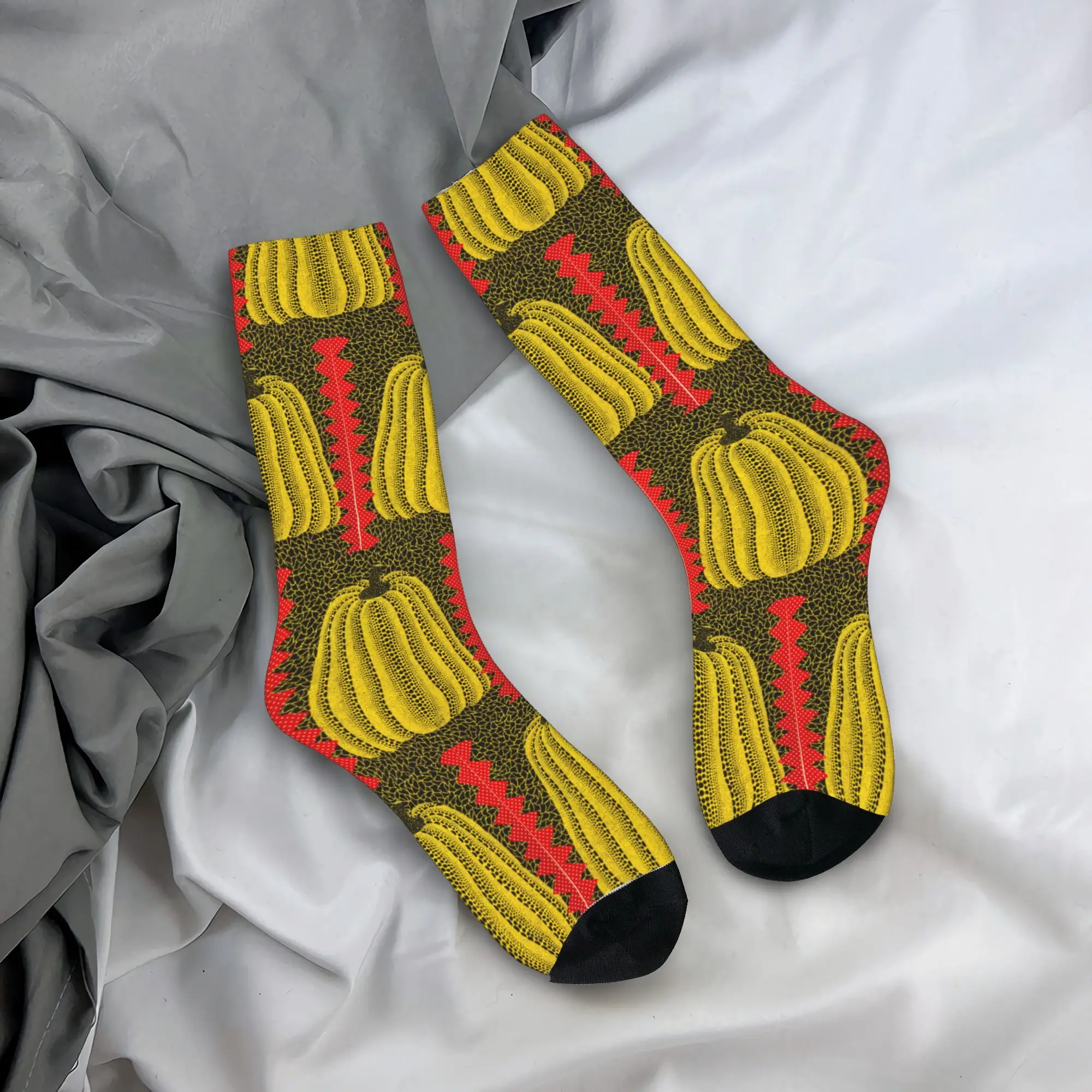 

Fashion Male Men Socks Crazy Pumpkin Yayoi K-Kusama Sock Polyester High Quality Women's Sock Spring Summer Autumn Winter