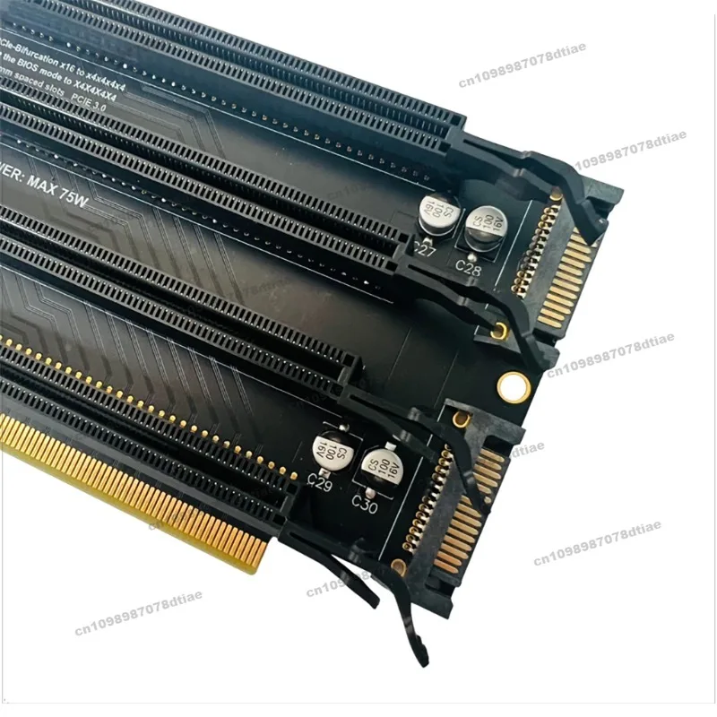 PCIe3.0x16 1-to-4 Split Card for Gen3 Expansion Card X4X4X4X4 1-to-4-slot P3A Adapter Card