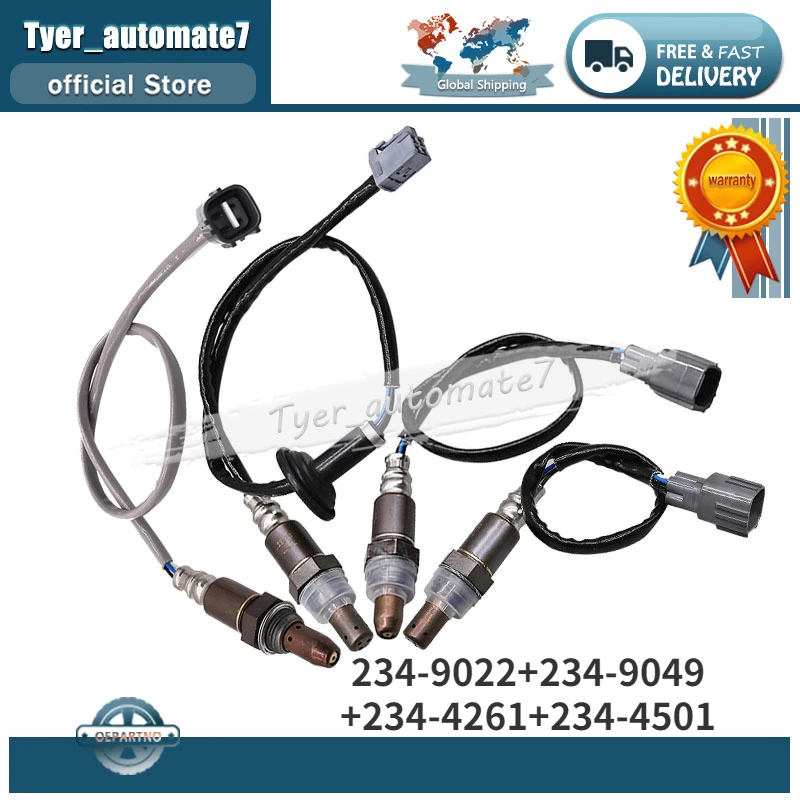 For 2006-2012 TOYOTA RAV4 3.5L 4Pcs Upstream & Downstream Oxygen Lambda O2 Sensor 234-9022 234-9049 234-4261 234-4501