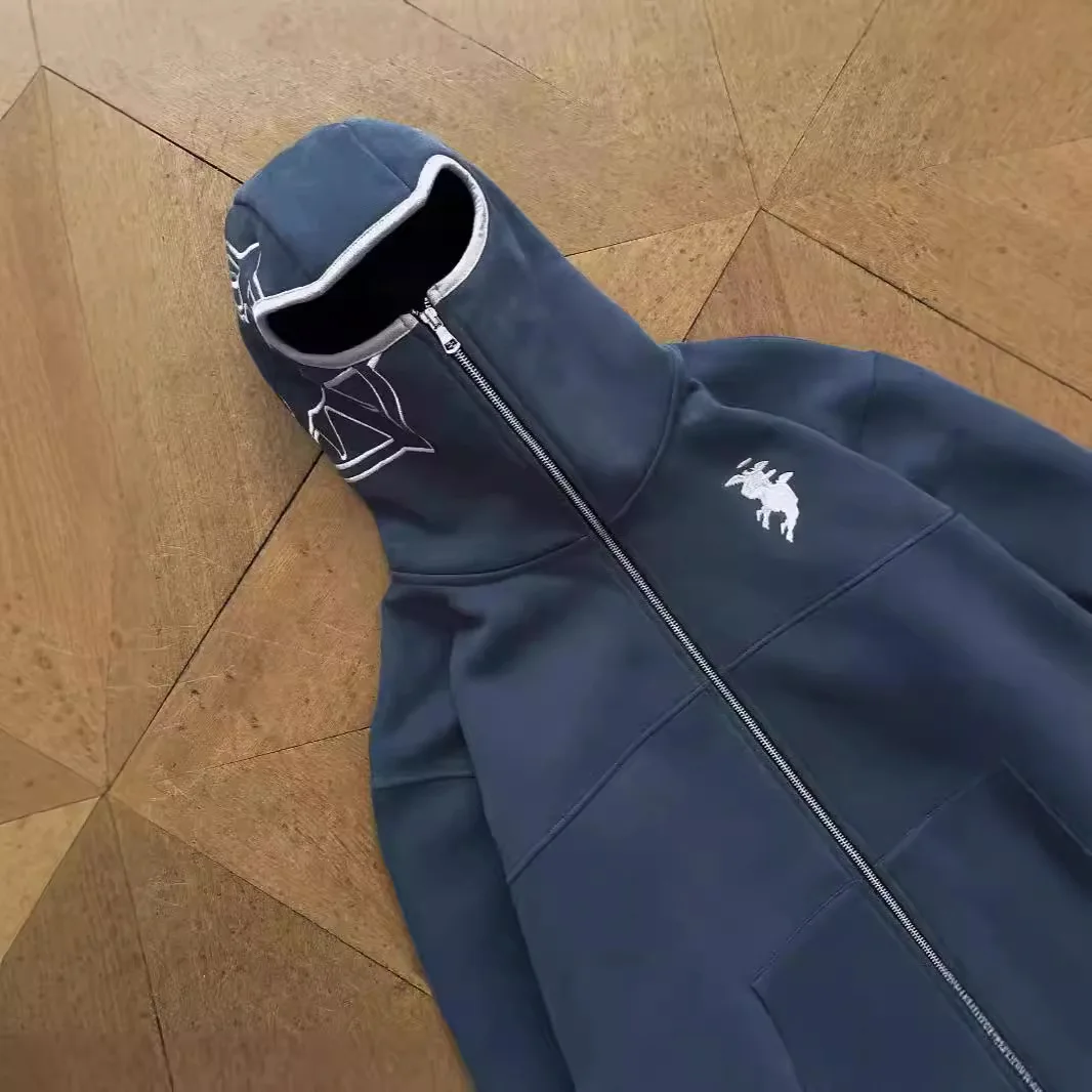 Street Sle Long Sve round Ne sudadera Faionable Personali invierno nueva llegada abrigo cárdigan de punto transfronterizo