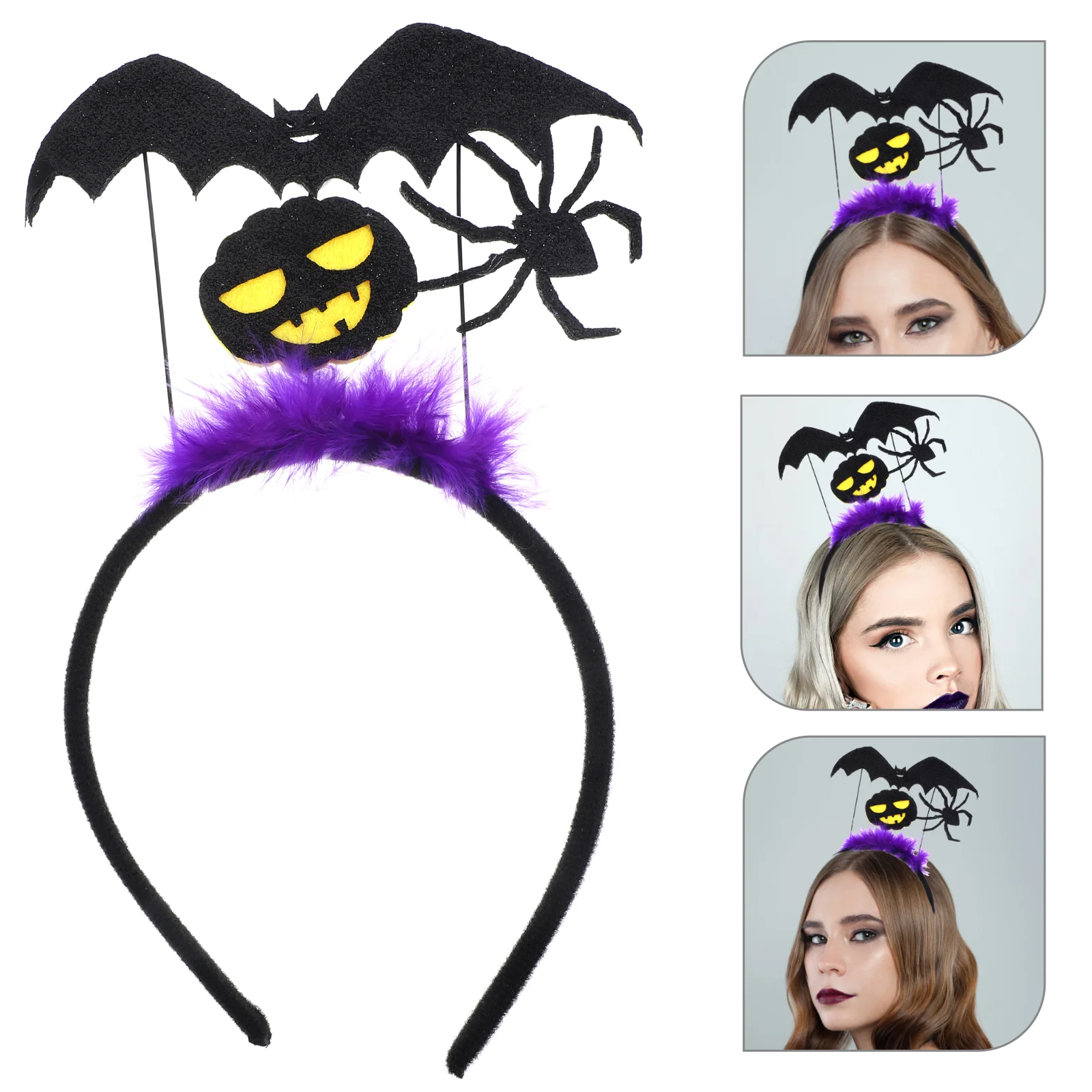 Pumpkin Halloween Headband Cosplay Costume Carnival Party Headpiece Headbands for Adults