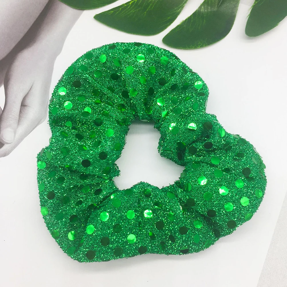 

3pcs Sequin Christmas Hair Ties Elastic Ponytail Holders Bright Ponytail Holder Durable Hair Rope For Women