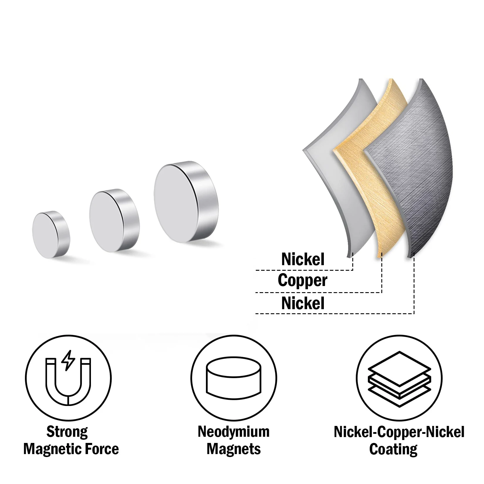 10/50/100 Spuer Strong Neodymium Magnet NdFeB Powerful Magnetic Rare Earth N35 Small Round Magnets 2x1mm 2x2mm 2x3mm 2x5mm Iman