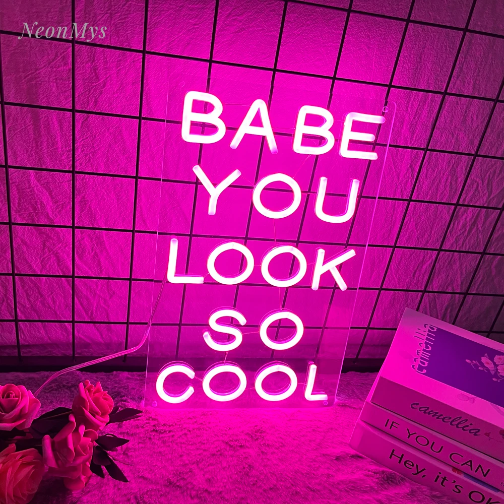 Baby You Look So Cool Neon Sign Flex Led Custom Birthday Party Wedding Neon Decor Home Room Wall Decoration LED Neon Signs Light