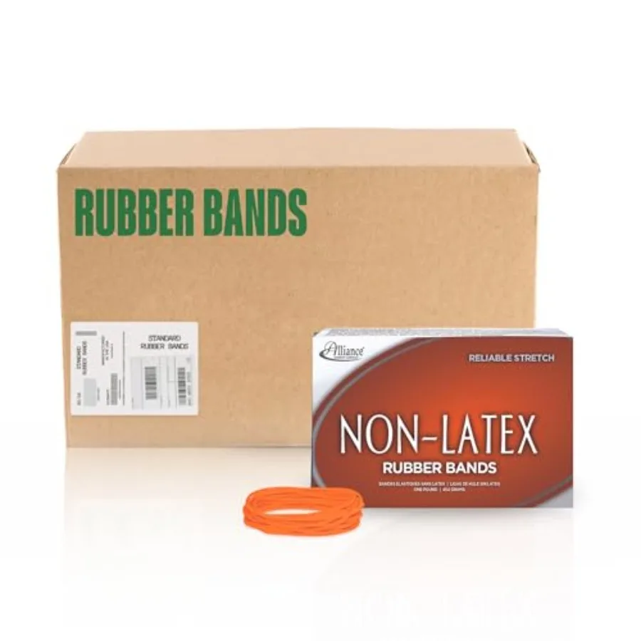 

Alliae 37196 Latex-Free Orange Rubber Bands Size 19 Ihes 0.16 x 3.5 Ihes APPROX. PCS. 1440 per Box