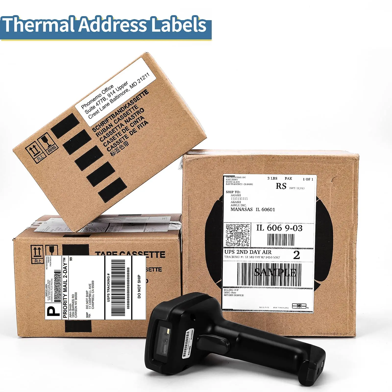 Phomemo A6 Shipping Label Sticker 4"x6" DIY Thermal Label Adress Barcode Home forD520 241 246S Printer 100 Pcs