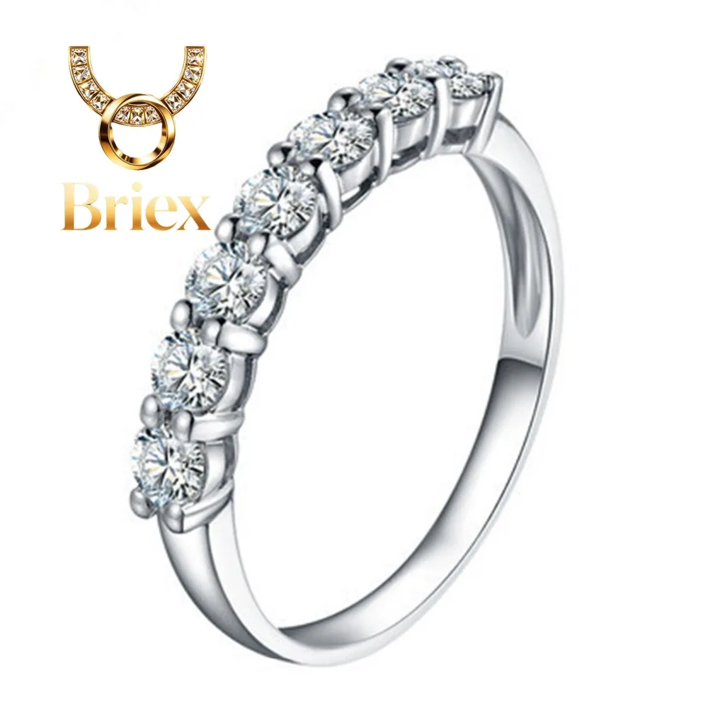 

Briex Jewelry Seven Stones 0.7Ctw D Color VVS1 Moissanite Ring for Women Platinum 950 Jewelry Pt950 Stamped R035