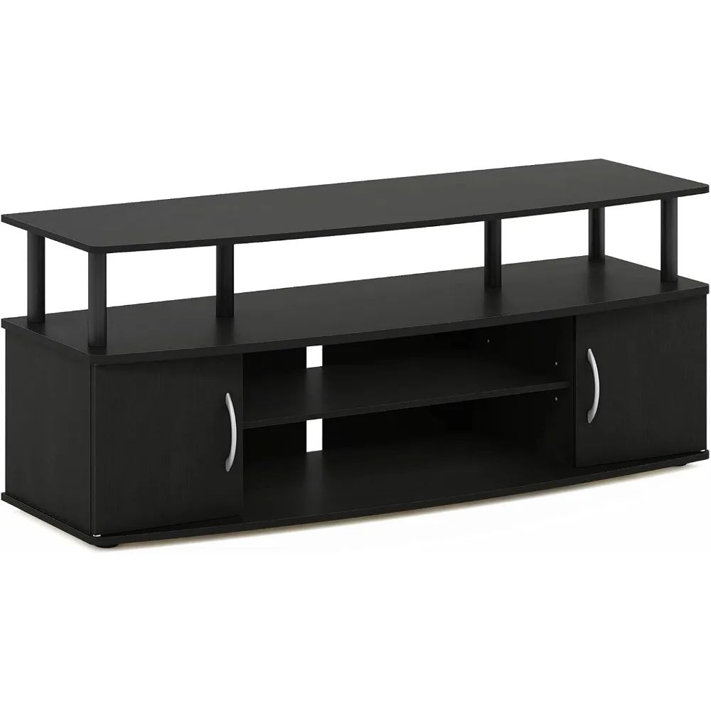 JAYA Soporte de entretenimiento grande para TV de hasta 55 pulgadas, Blackwood