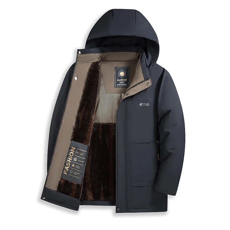 Nouvelle veste polaire, vêtements épais rembourrés de coton pour hommes, personnes d'âge moyen et âgées, vêtements chauds rembourrés de coton pour l'hiver