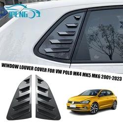 Window Louver Cover For VW Polo MK4 9N MK5 6R 6C MK6 AW TSI MPI GTI 2001-2023 Rear Triangle Window Shutters Sunshade Air Vent