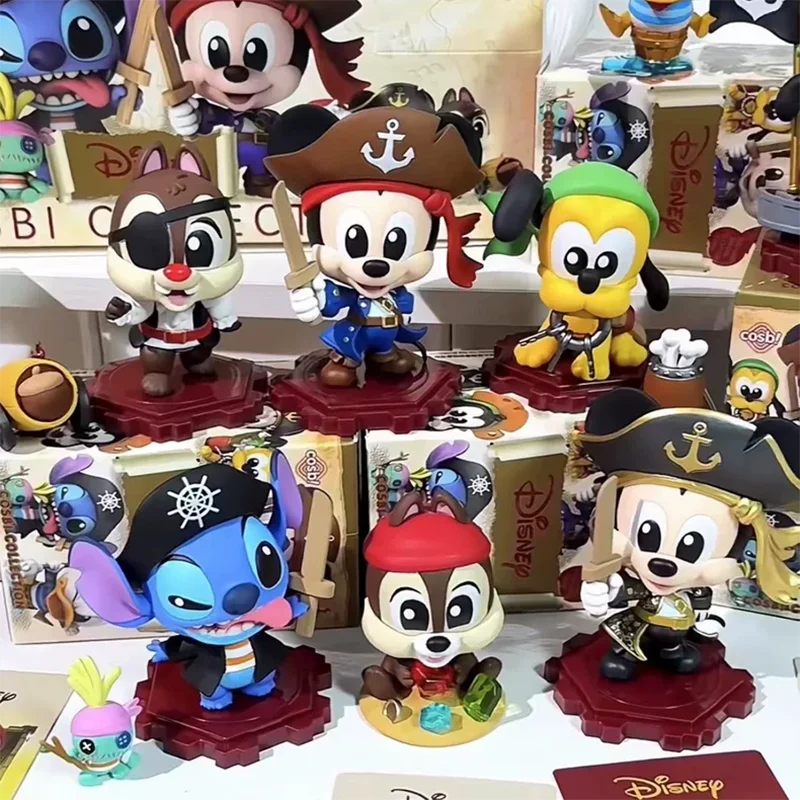 Disney Mickey Mouse And Friend Sea Bootleg Series Blind Box Toy Goofy Goof Pluto Stitch Dale Anime Figure Decor Peripheral gifts