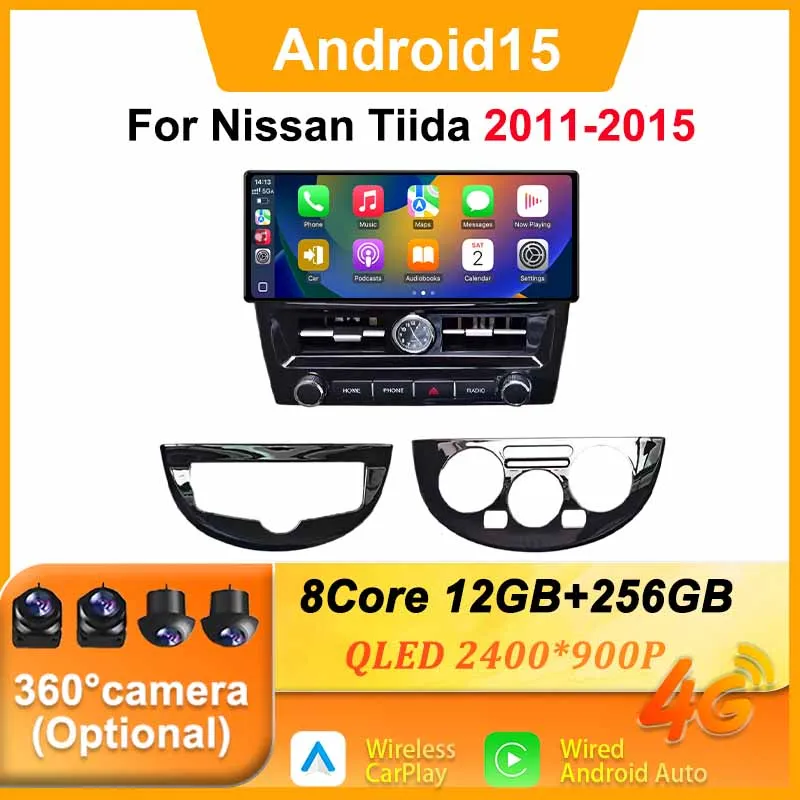 Android Carplay Wireless Android Auto Wireless For Nissan Tiida 2011-2015 Car Radio GPS Navigation WIFI DSP Autoradio Car Video