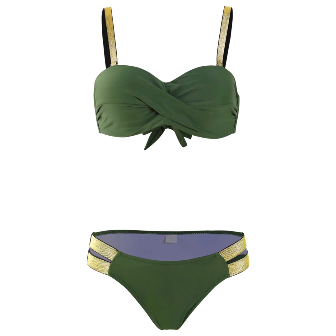 Neuer S - XL BH-Bikini Push-Up-Badeanzug Damen-Bademode Zweiteiliges Bikini-Set mit Cup Bather Badeanzug Schwimmanzug Damen V2310 – Detail 39
