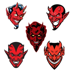 Personalized Devil Demon Face Car Stickers Vinyl Material Decal Camper Waterproof Sunscreen Occlusion Scratch Car Accessories