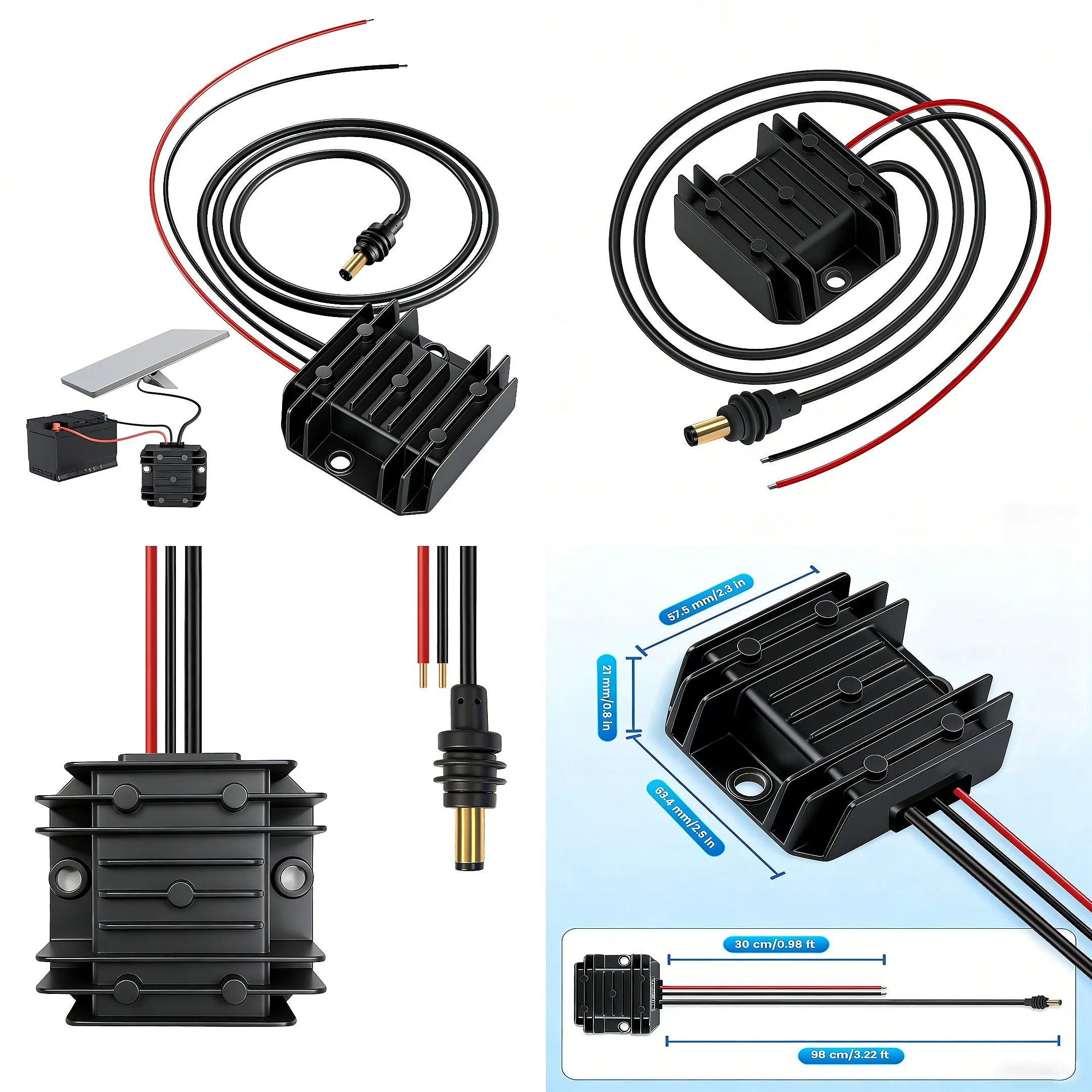High Efficiency 3.5A Power Cord 12V-30V Gold Plated DC Boost Converter Stable Adapter for Starlink Mini PVC Material Model