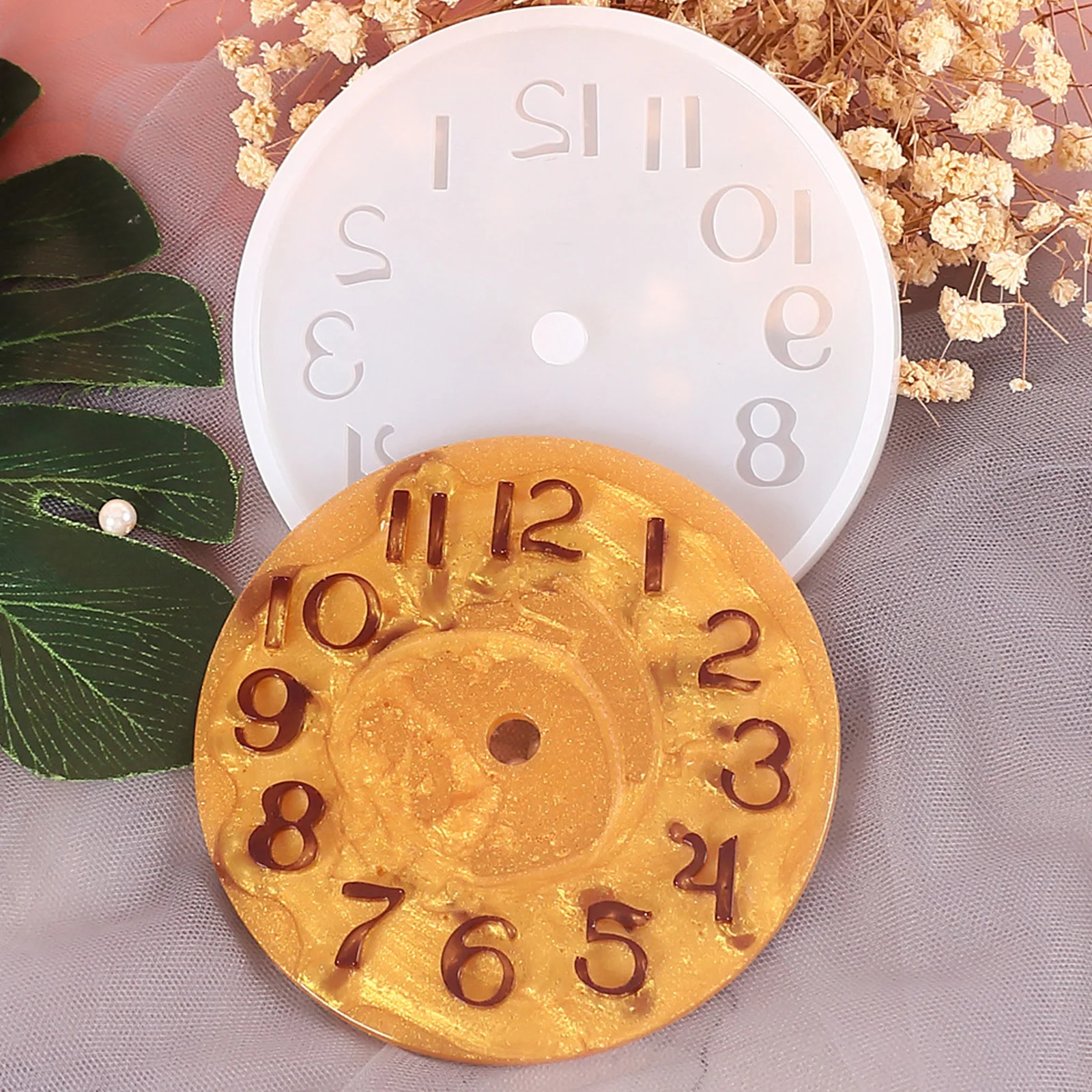 

1Pcs DIY Silicone Mold for Resin Clock Making Craft Moulds High Transparency Flexible Epoxy Casting Manual Timepiece Ornament