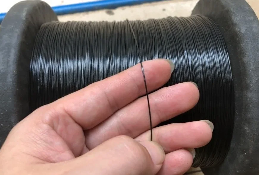 0.38MM-0.8MM 1X7,black nylon coated built-in 304 stainless steel wire rope, sea fishing line chain hook line crystal 50-100M