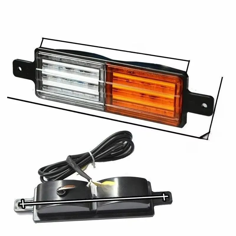 

Poq For Front Indicator Side Marker Lamp Front Bumper Parking Light 2pcs Truck LED Indicator Park Light Universal 30 LED Bullbar