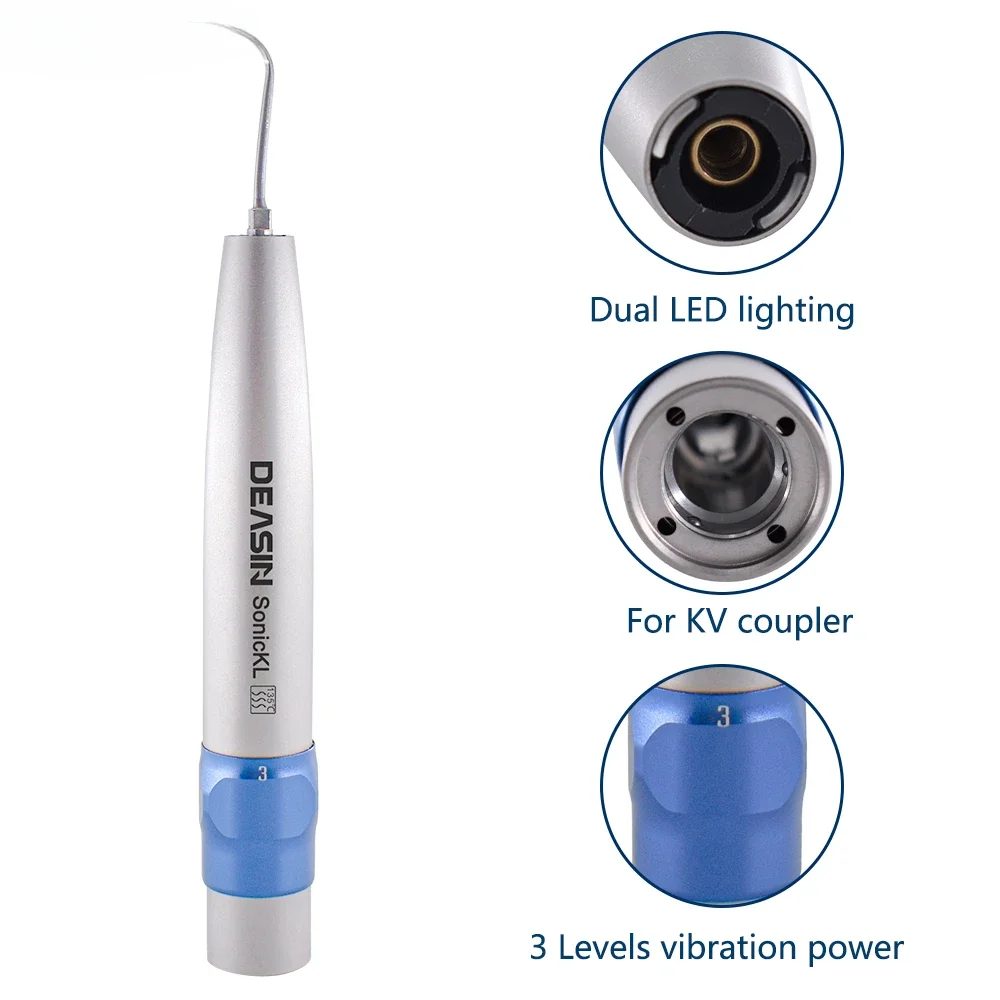 DentalsSonic Air Scaler Handpiece Led for Kavo 6 Holes Connector With 3 Perio Scaling Tip dentist Kit Teeth Cleaner Dentist tool