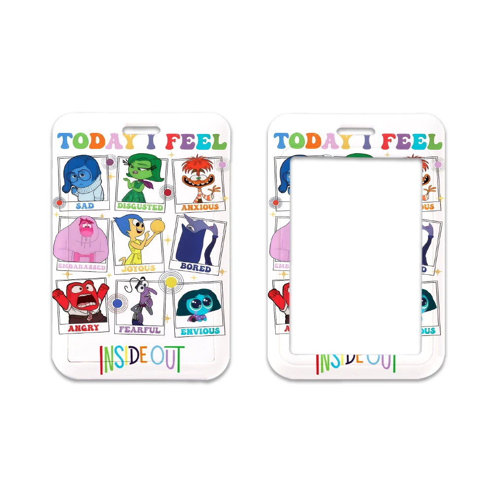 Hot-selling Cute Figure Inside Out 2 Card Case Lanyard ID Badge Holder Bus Pass Case Cover Slip Bank Card Holder Strap Card