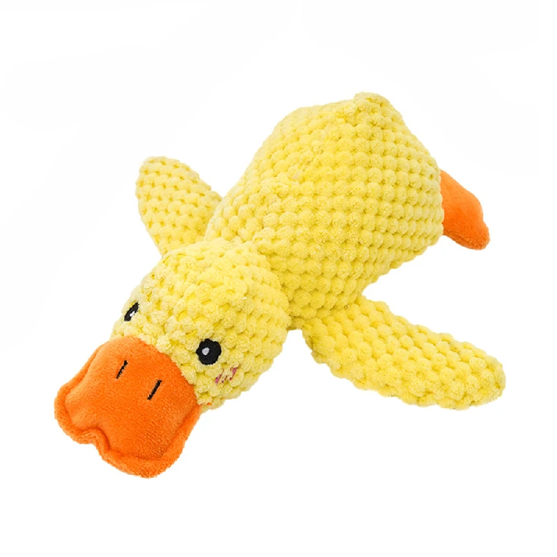 Pet Plush Toys Yellow Rush Duck Dog Toys Plush Bite Resistant Tooth Grinding Sounding Interactive Corgi Pet Products