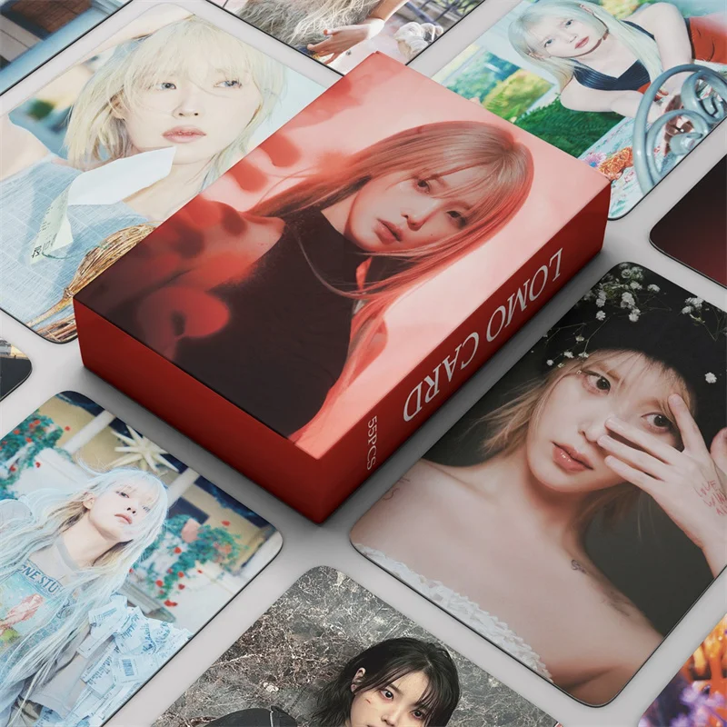 Imagem -05 - Cartão Kpop iu Lomo o Álbum Vencedor Lee ji Eun Girl Gift Cartão Postal com Foto Imagem Lindamente Impressa 55 Pcs por Conjunto