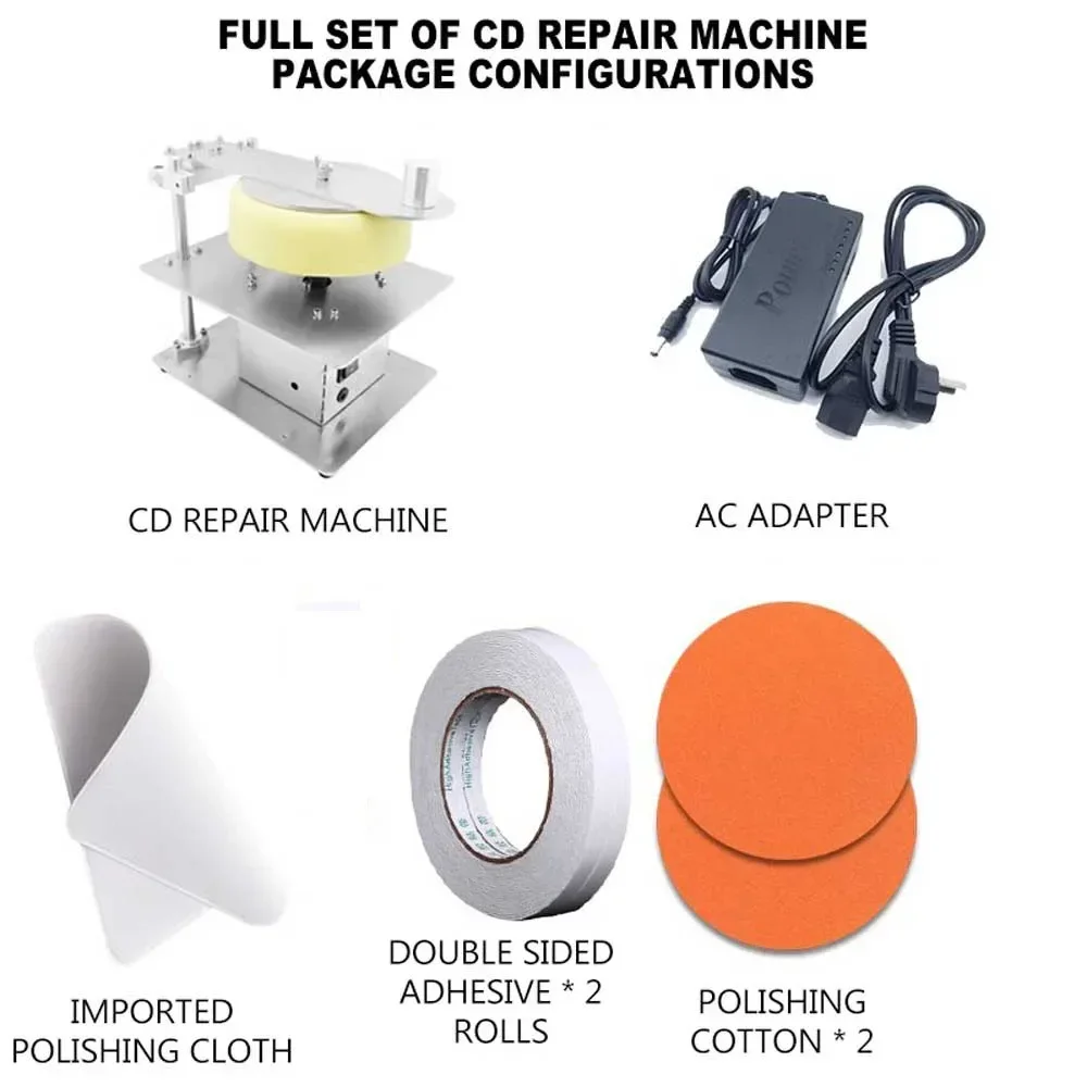 for DVD VCD Disc Polishing Machine Data Recovery Grinder Grinder Video Turning U Disk Disc Scratch Repair Machine