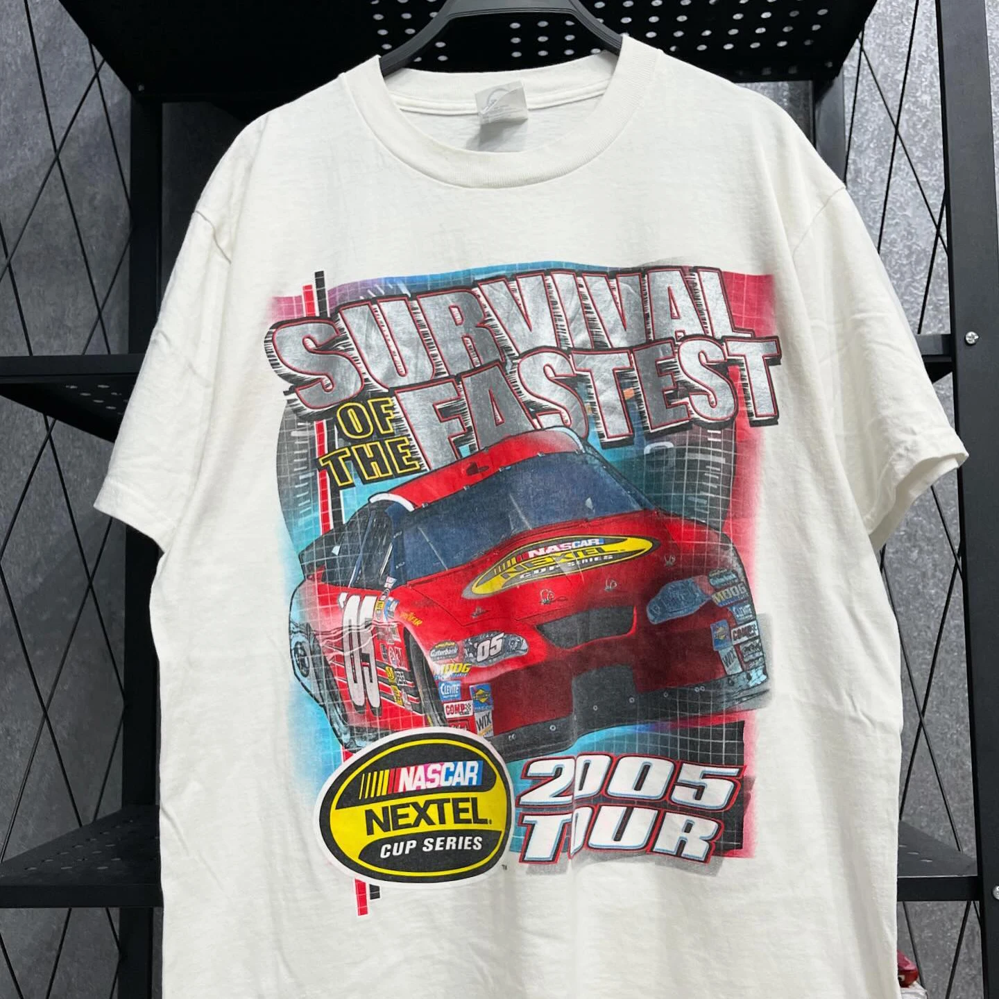 

Survival Vintage Racing Vibe BM Internet Celebrity Sports Top Short Sleeve T-Shirt Locomotive Riding Versatile