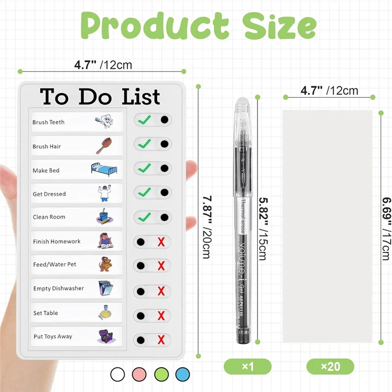 Suitable Chore Chart Set For Kids Family Daily Planner Message Board With Slider For Classroom,Home Travel