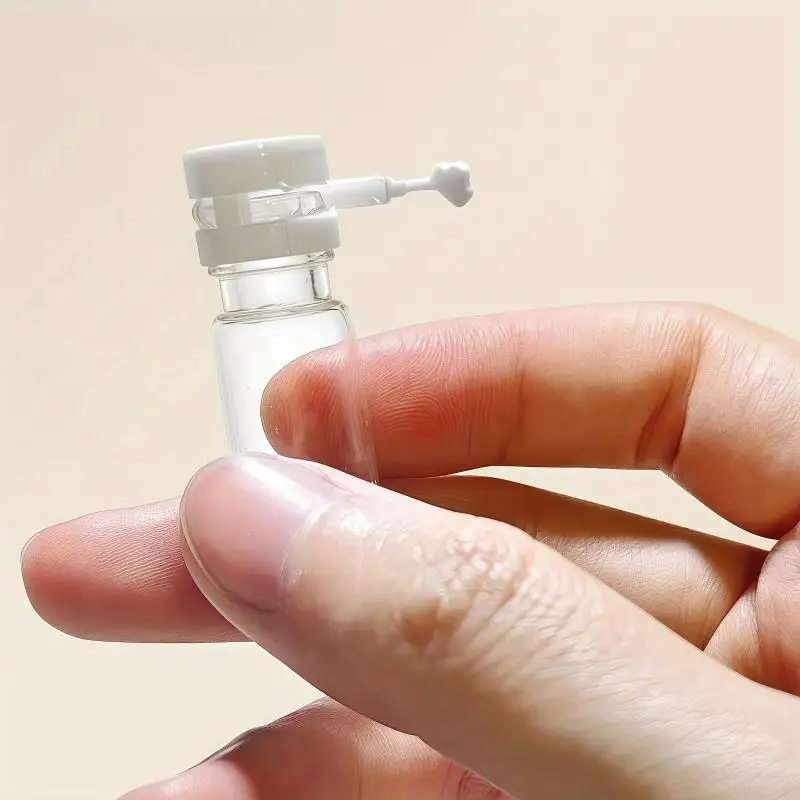 Auslaufsichere 10-teilige Mini-Reise-Glasflaschen, Transparent, Tragbar, Nachfüllbar für Sonnencreme und Lotion auf Reisen – Detail 8