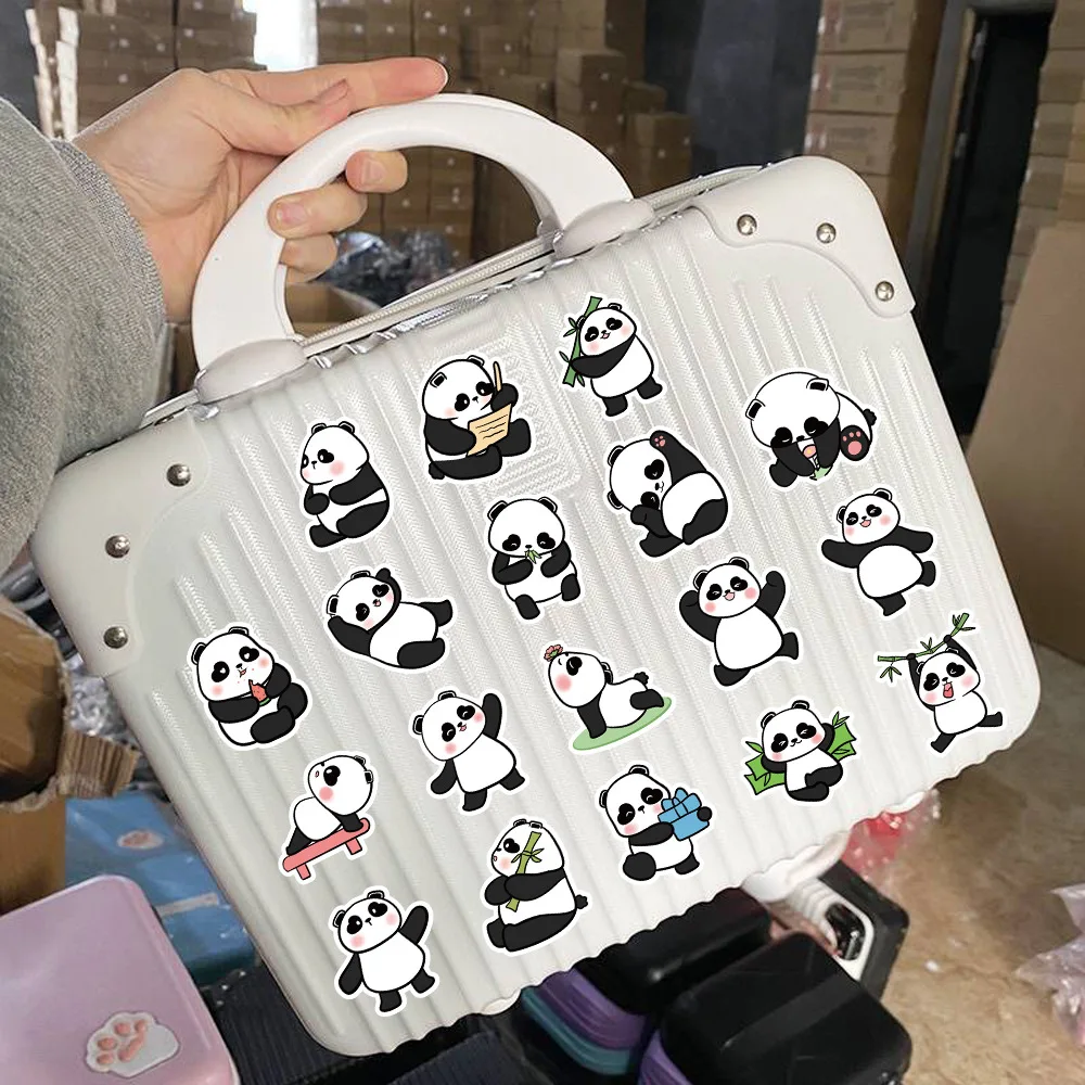 10/30/50PCS Kawaii Panda Stickers Funny Animal Cartoon Decals Waterproof Phone Notebook Helmet Stationery Kids Sticker DIY Toys