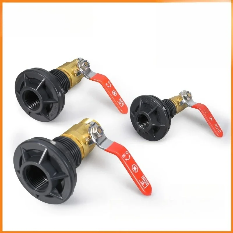 yesPVC Bulkhead Fitting Adapters with Brass Valve To 1/2