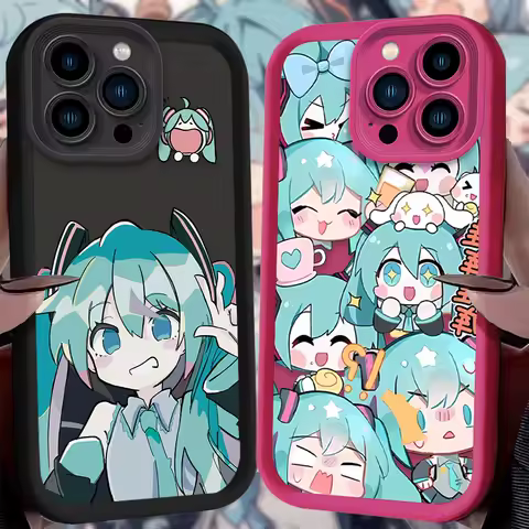 H-Hatsunes Kawaii M-Miku Girl Case For iPhone 16 16E 15 14 13 12 11 Pro Max X XS X S Max XR SE 2020 SE4 7 8 Shockproof Cover
