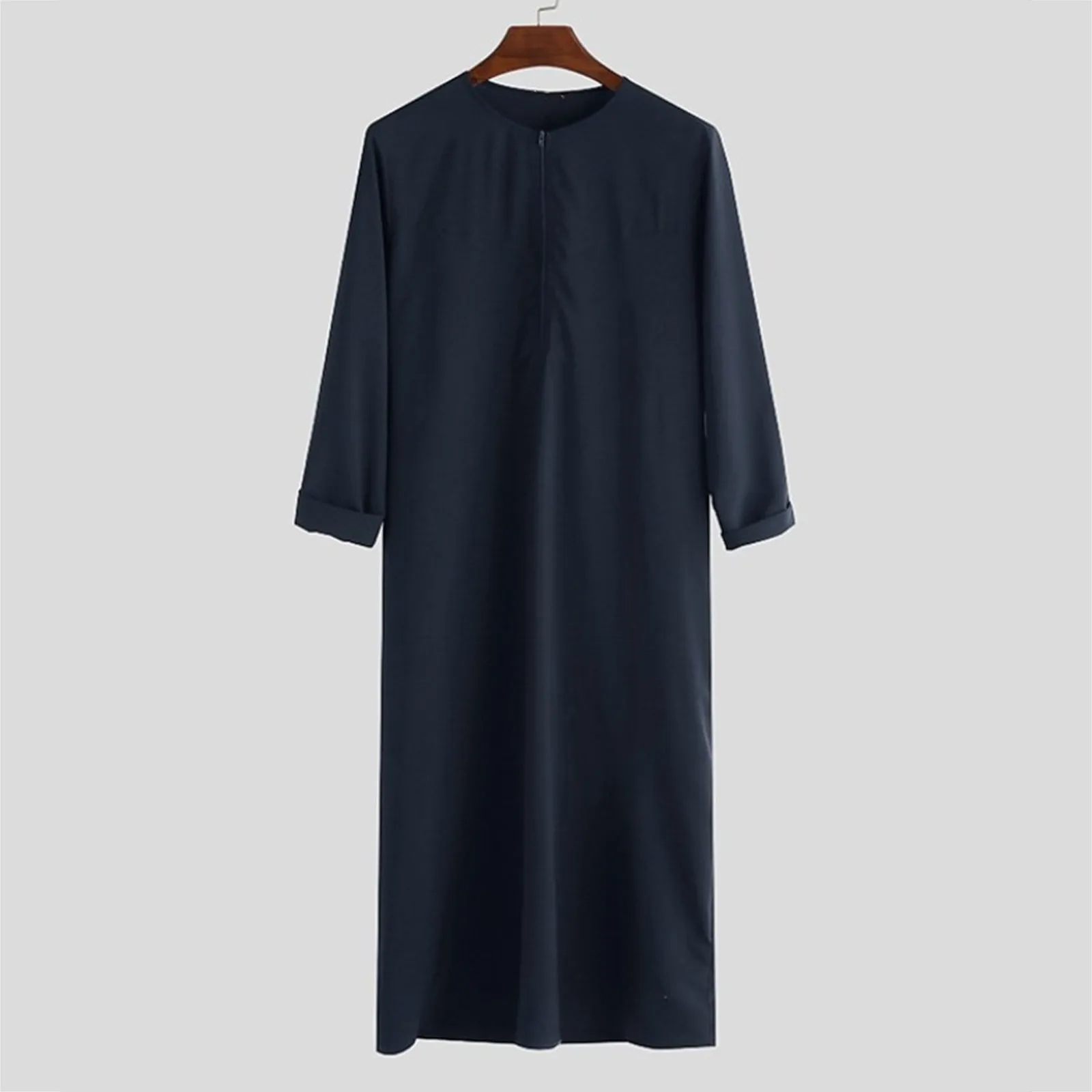 Islamic Clothing Men Solid Long Sleeve Robe Loose Muslim Male Saudi Arabia Pakistan Kurta Muslim Costumes Muslim Dress Robe