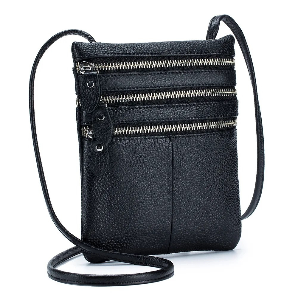 New Women's Mobile Phone Bag Soft Leather Vertical Three-zipper Single Shoulder Crossbody Bag Leather Fashion Women's Bag Trend martinu three wishes highlights from