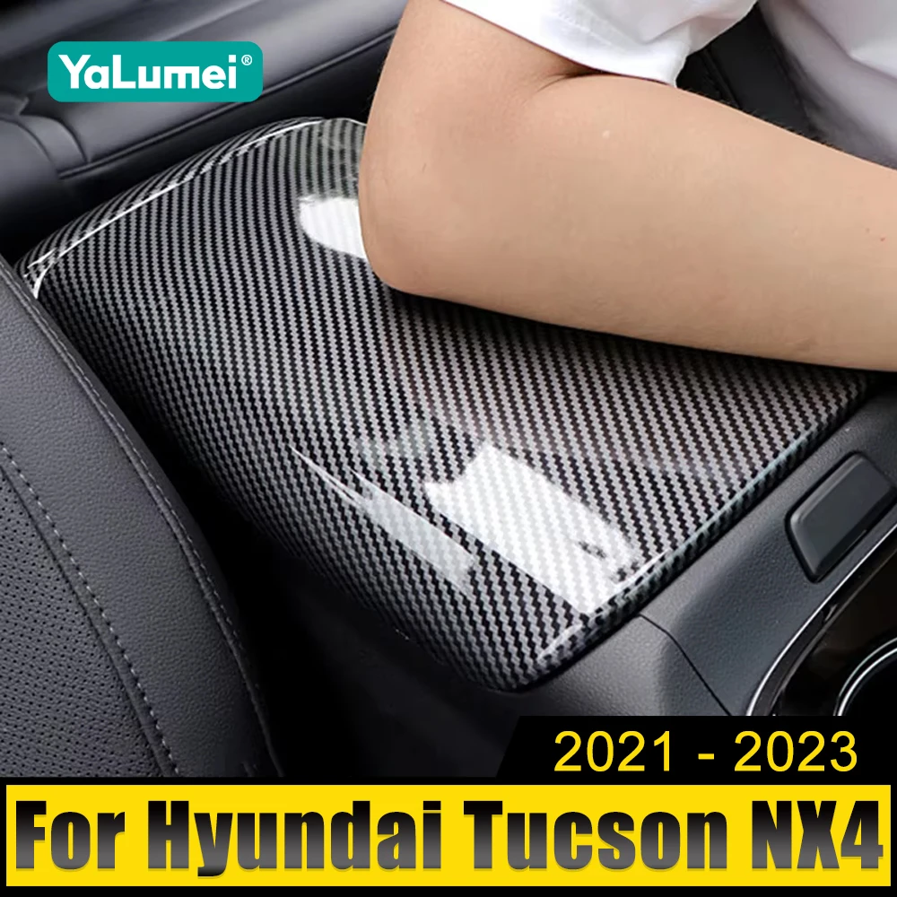 

For Hyundai Tucson NX4 2021 2022 2023 Hybrid N Line Car Center Console Armrest Box Protector Cover Anti-scratch Pad Accessories