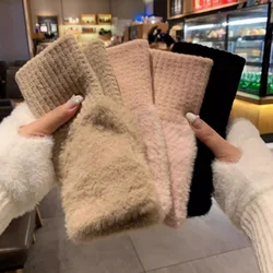 Fingerless Gloves Women Mitten Winter Arm Warmer Knitted Arm Sleeve Fashion Casual Soft Girls Clothes Punk Gothic Gloves