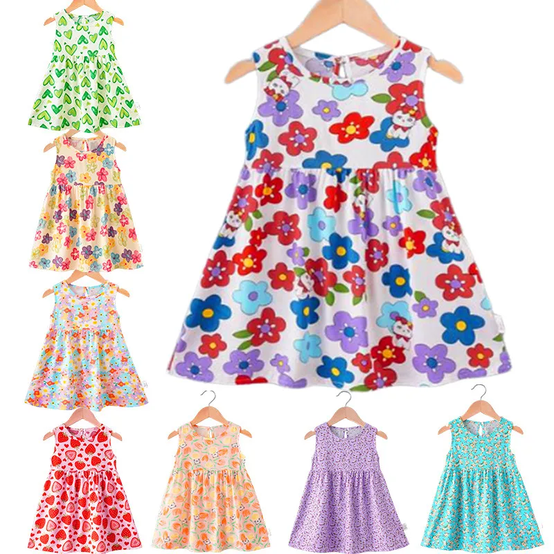 

Girl Dress Sundress Kids Princess Dresses 2026 Summer Suspender Vest Girls Dress Beach Dress Children Flower Thin And Comfortabl