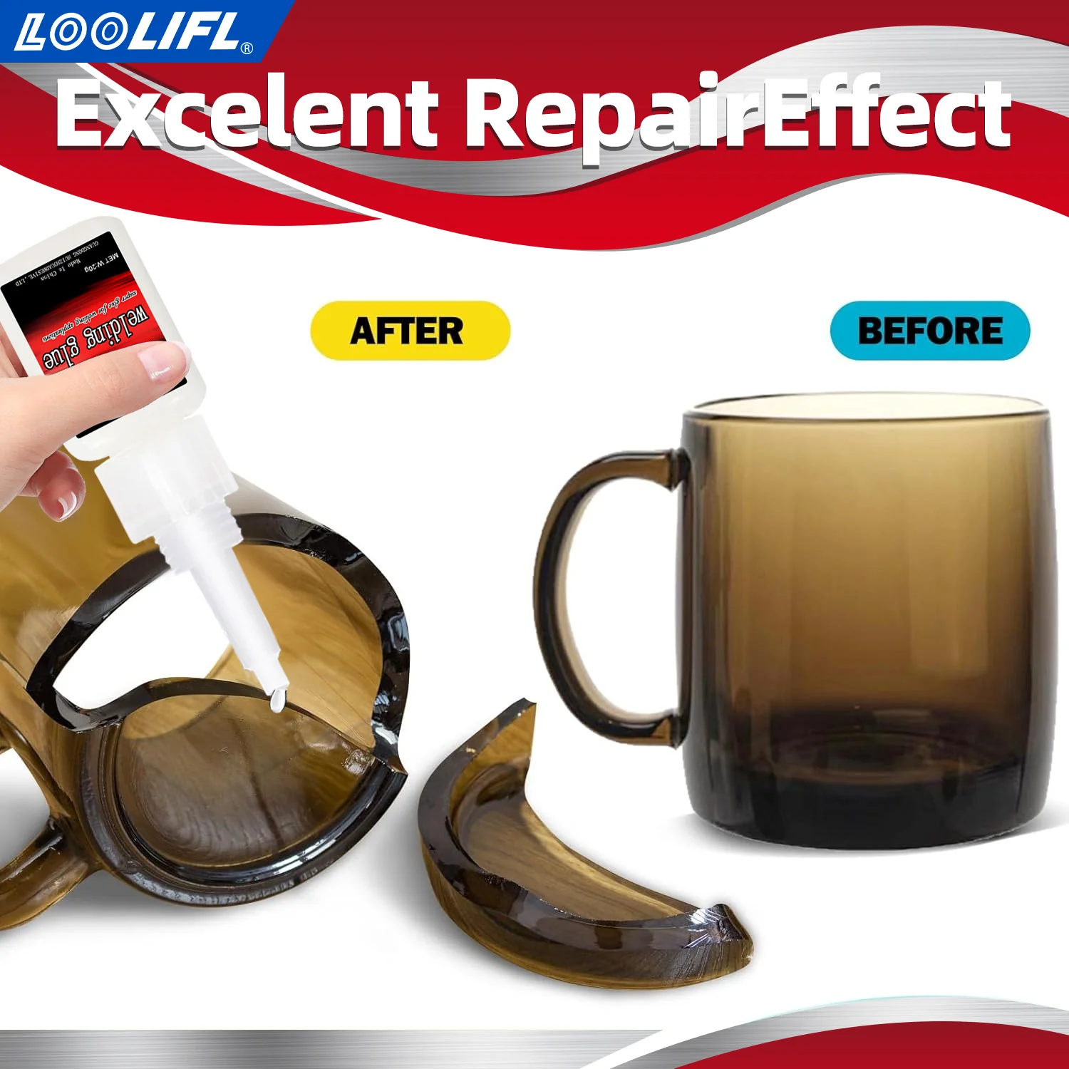 لاصق زيتي ، فائقة الترابط ، 3 ثوان من التجفيف السريع ، شفاف ، مقاوم للماء ، لاصق عالمي ، مناسب لمجموعة متنوعة من المواد ، لإصلاح الطوارئ للمكاتب ، المنزل #1