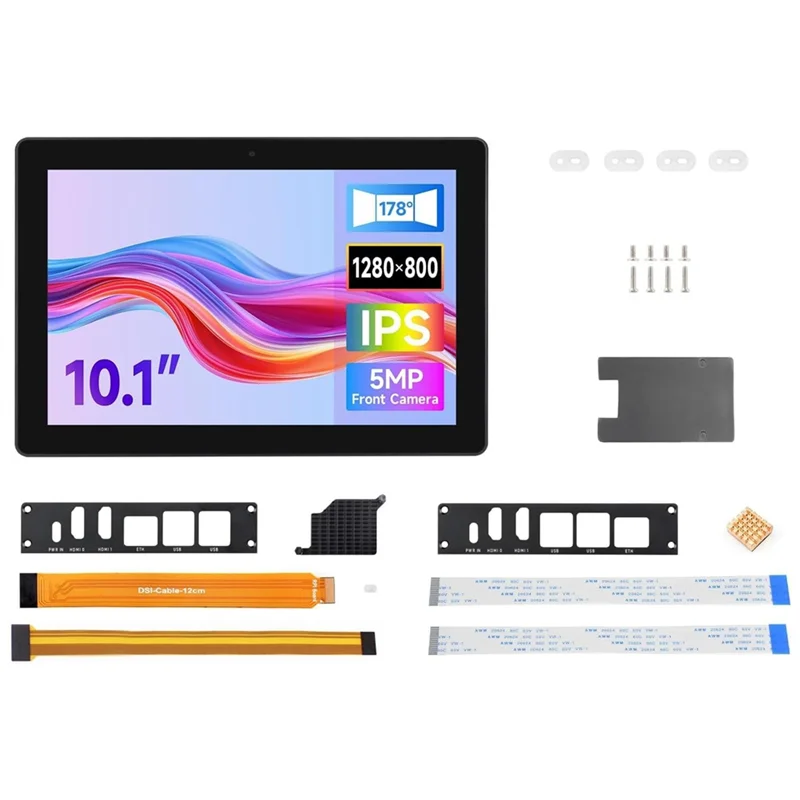 

For Raspberry Pi 5 Compatible 10.1Inch Industrial HMI Touch Display 1280X800 Screen With 5MP Front Camera