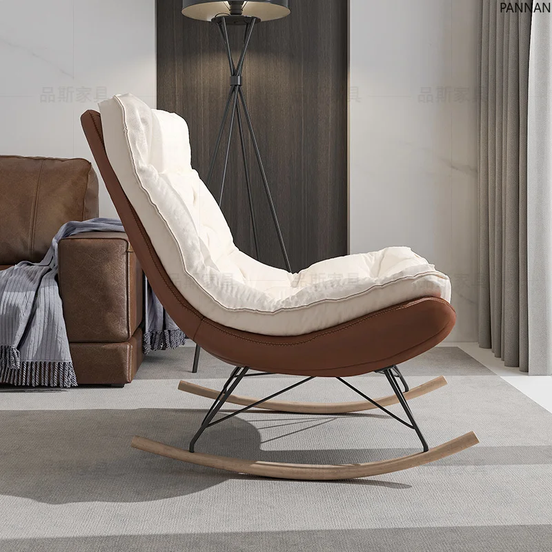 Rocking chair lazy sofa balcony leisure chair living room comfortable indoor recliner adult rocking chair