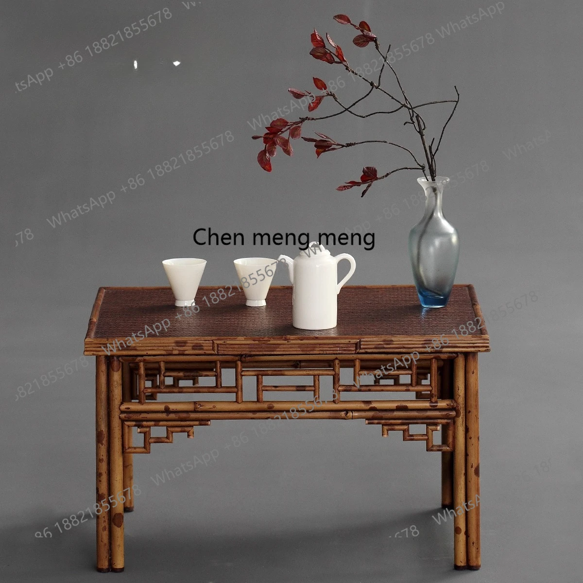 Collection-grade small coffee table display tea table case table Chinese tatami tea set storage
