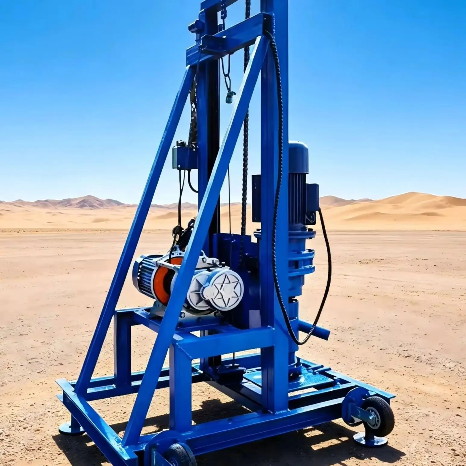Customized 100m Depth Hydraulic Type Movable Type Water Well Drilling Equipment Convenient Operation for Shallow Water Wells